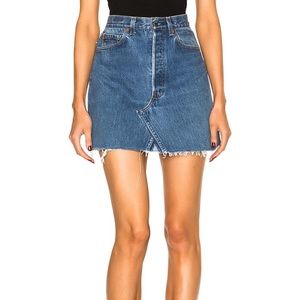 RE/DONE LEVI’S dark wash skirt